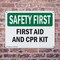 Signmission First Aid And CPR Kit, 14 in W x Rectangle, Plastic OS-2PACK-SF-P-1014-L-10620 - alternate 7
